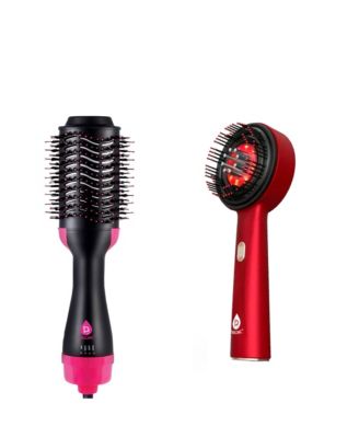 Ultimate Hair Rejuvenation & Styling Bundle - 3-in-1 LED Scalp Therapy Brush + One Step Volumizing Hair Dryer