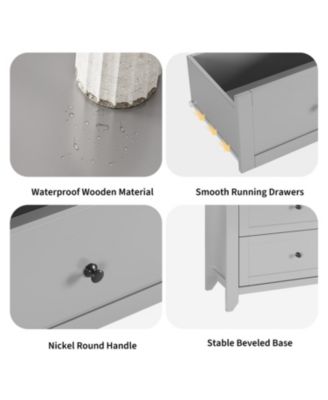 Modern 6 Drawer Dresser for Bedroom, 54" Wide Wooden Dressers with Large Storage