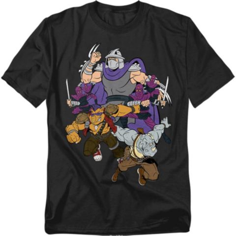 Мужская футболка Teenage Mutant Ninja Turtles Big & Tall Shredder And Foot Clan, цвет: Чёрный