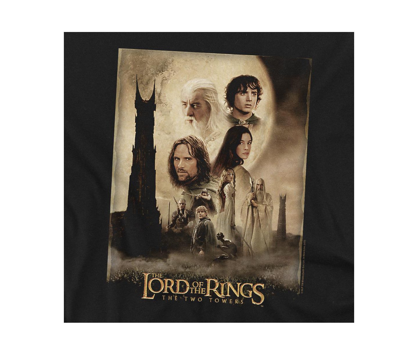 Мужская футболка Lord Of The Rings LOR TT Poster, цвет: Чёрный — фото 2