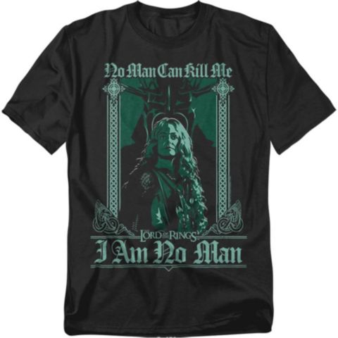 Мужская футболка Lord Of The Rings Witch King Eowyn No Man, цвет: Чёрный
