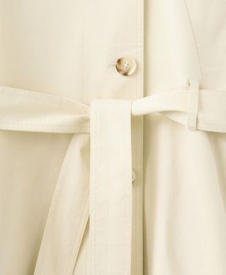 Women's Funnel Neck Belt Trench Coat