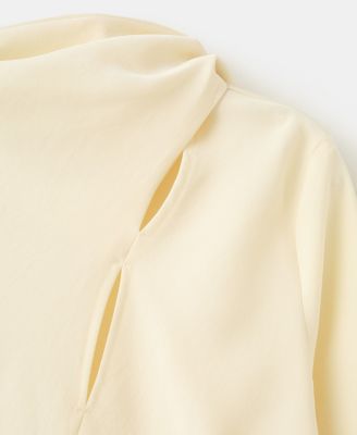 Women's Slit Scarf Blouse