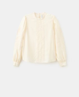 Women's Floral Embroidery Cotton Blouse