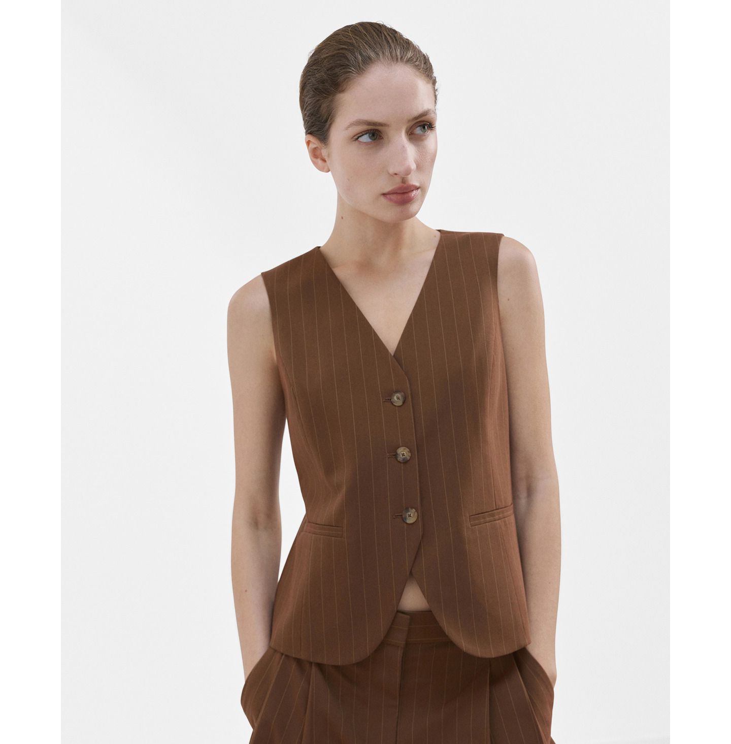 Женский жилет Mango Pinstriped Suit Vest — фото 1