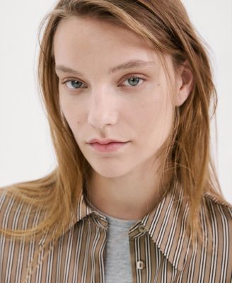 Women's Satin Striped Shirt