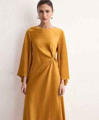 Women's Ruched Satin Dress