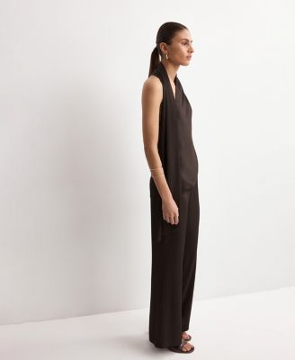 Women's Satin Straight-Fit Pants