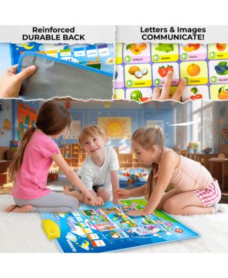 Educational Toys for Kids 5-7 Year Old - Set of 4 Vertical 4 Learning Wall Chart