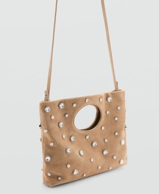 Women's Suede Studded Handbag