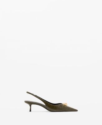 Women's Croc-Leather Effect Shoes