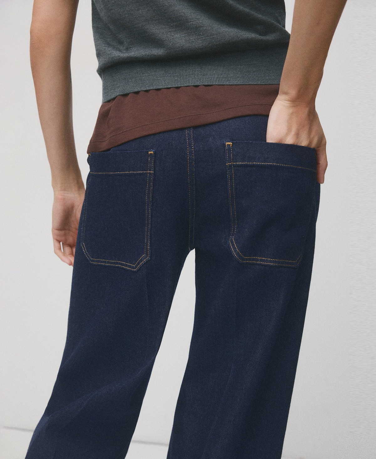 Mango Women's Pockets Wide Leg Maternity Jeans