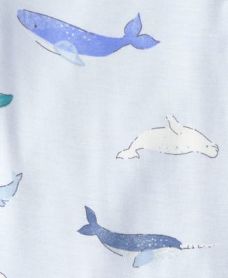 PurelySoft by Carter’s Baby Boys' Whale Long-Sleeve Multipack Bodysuits, 2-Pack