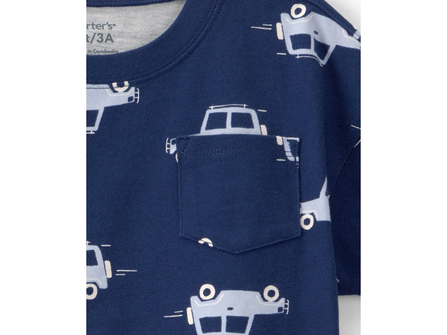 Футболка Carter's Car Pocket Short-Sleeve T-Shirt для мальчиков, цвет: Синий — фото 2
