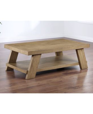 Ebony 55" Wood Coffee Table