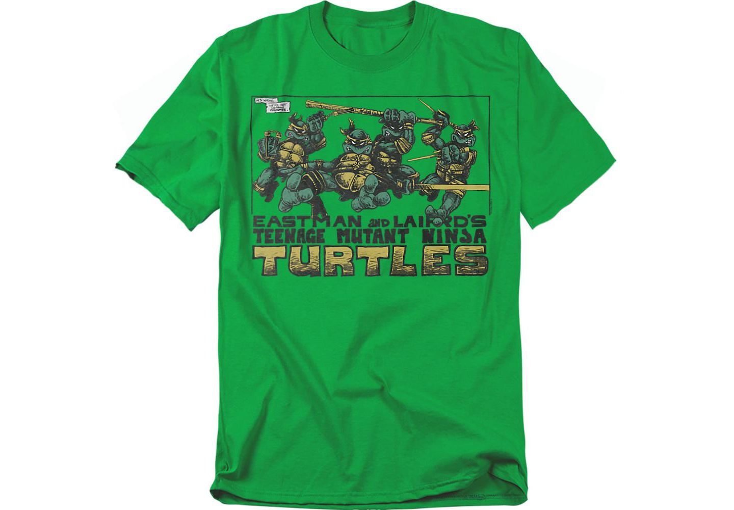 Мужская футболка Teenage Mutant Ninja Turtles Leaping Over Logo, цвет: Зелёный — фото 1