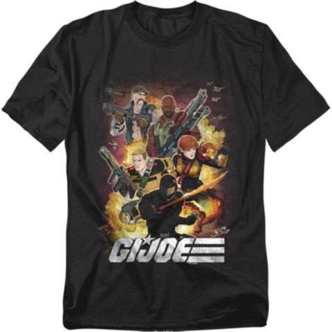 Мужская футболка Hasbro+ Big & Tall + G.I. Joe Hero Group, цвет: Чёрный