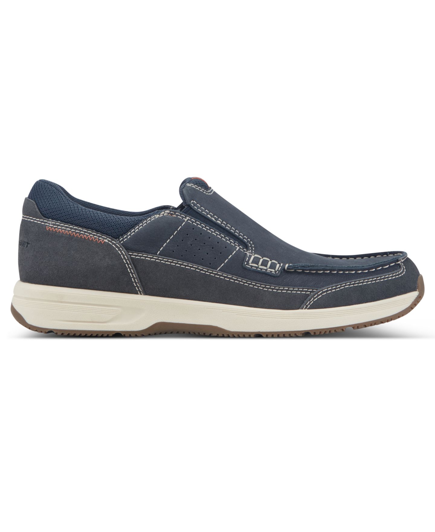 Мужские туфли Rockport Atwell Casual Slip-On Moc-Toe, цвет: Тёмный синий — фото 2