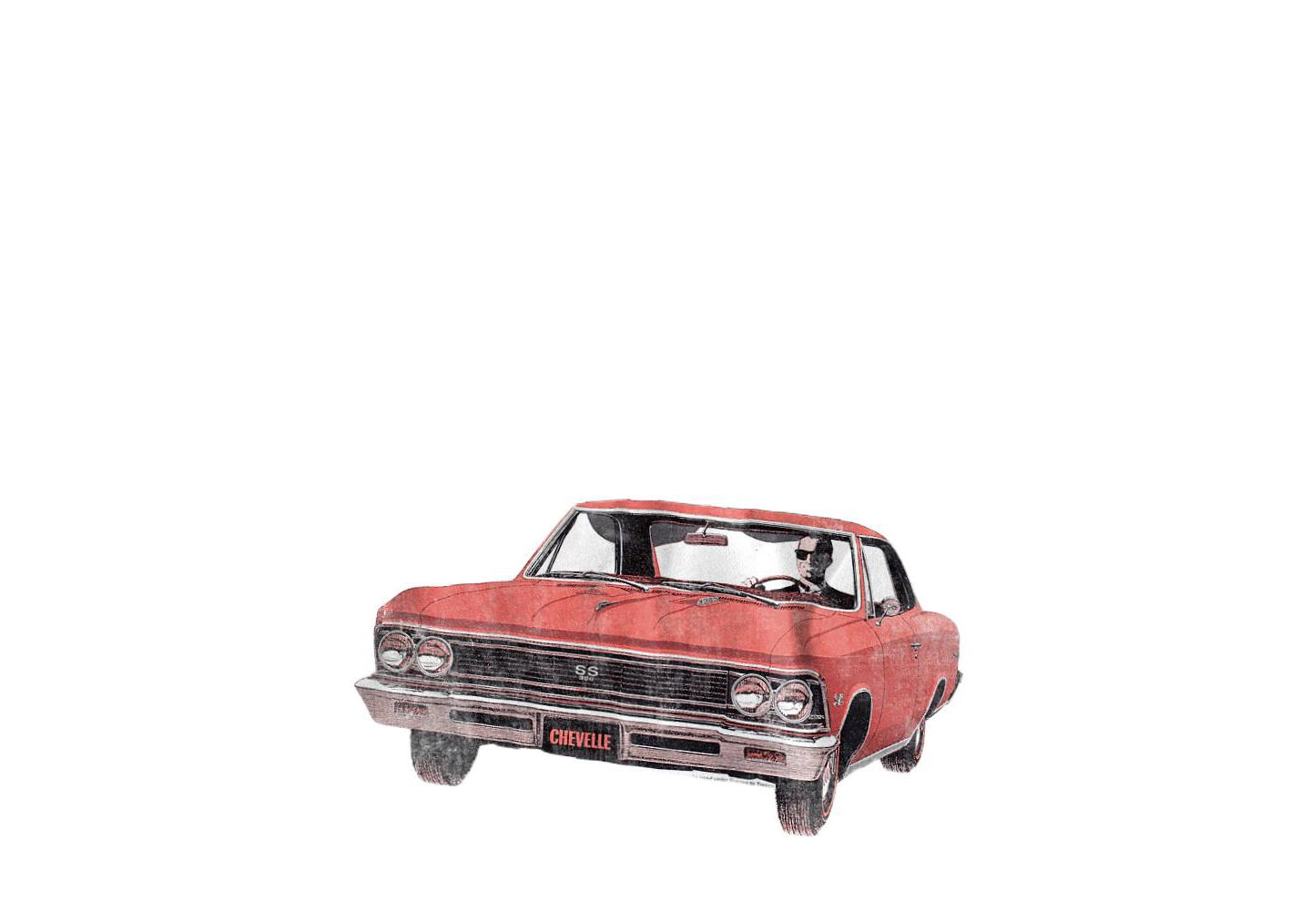 Мужская футболка Corvette Big & Tall Chevy Chevrolet Chevelle SS, цвет: Белый — фото 3