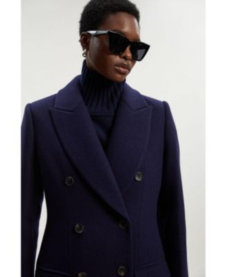 Women's Double Breasted Tailored Midi Coat