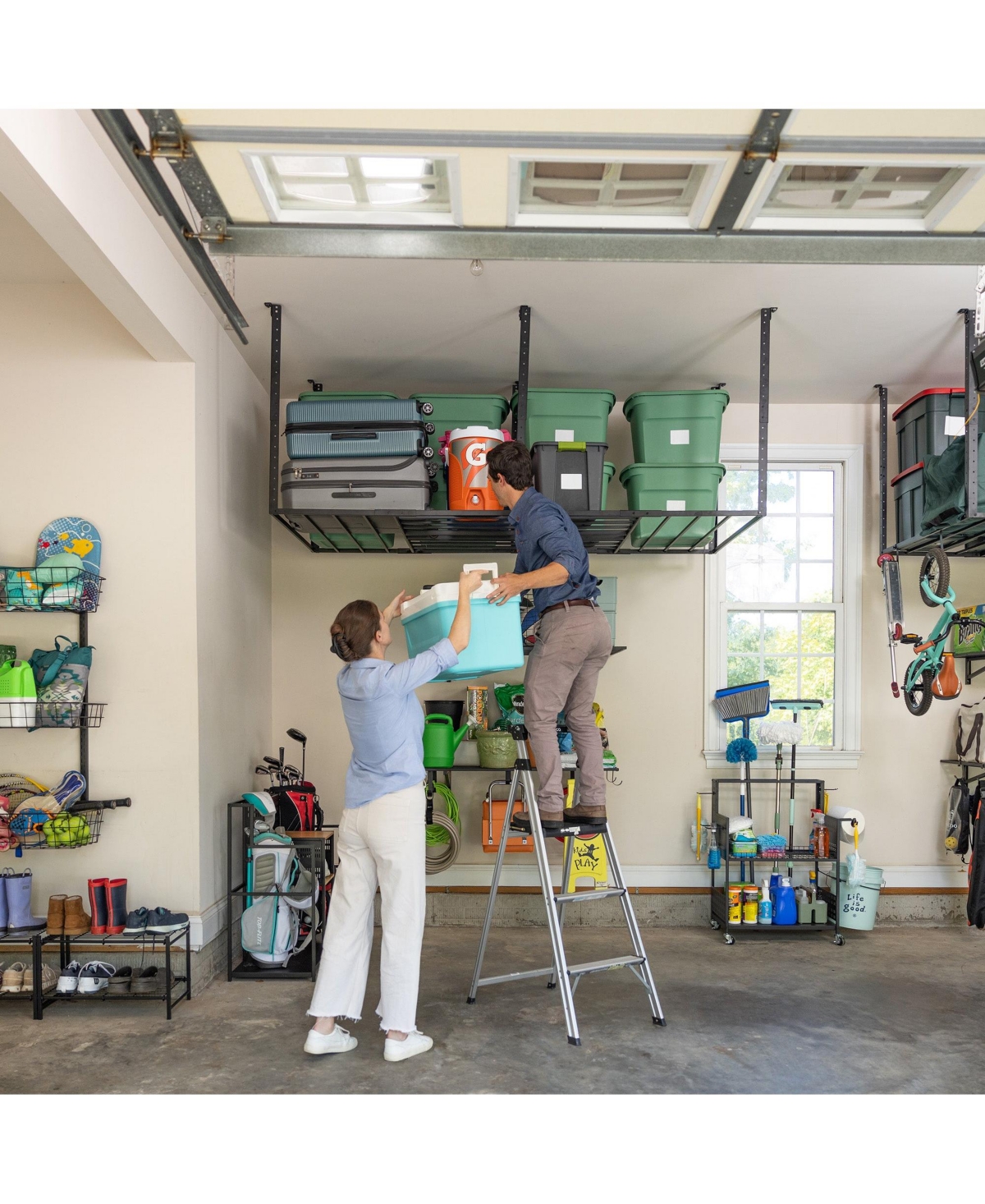 StoreYour 4' x 8' Faber Overhead Garage Shelving | Holds 700 lbs