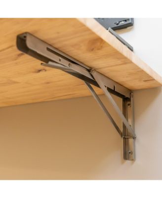 Wakefield Foldable Workbench, Dark Wood Tabletop, Heavy-Duty Table