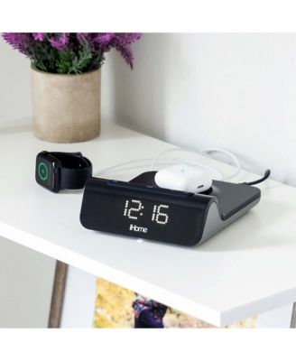 iW23 Triple Charge Wireless Alarm Clock With USB-A and USB-C Charging