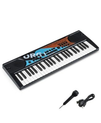 49-Key Portable Kids Electric Piano Keyboard with 8 Rhythms & 8 Tones for Easy Play
