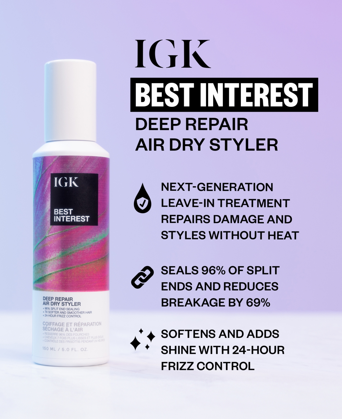 Igk Hair Best Interest Deep Repair Air Dry Styler