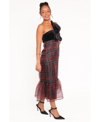 Women's Amelie Bow Front One Shoulder Midi Dress