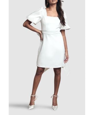 Women's Taffeta Bow Back Mini Dress