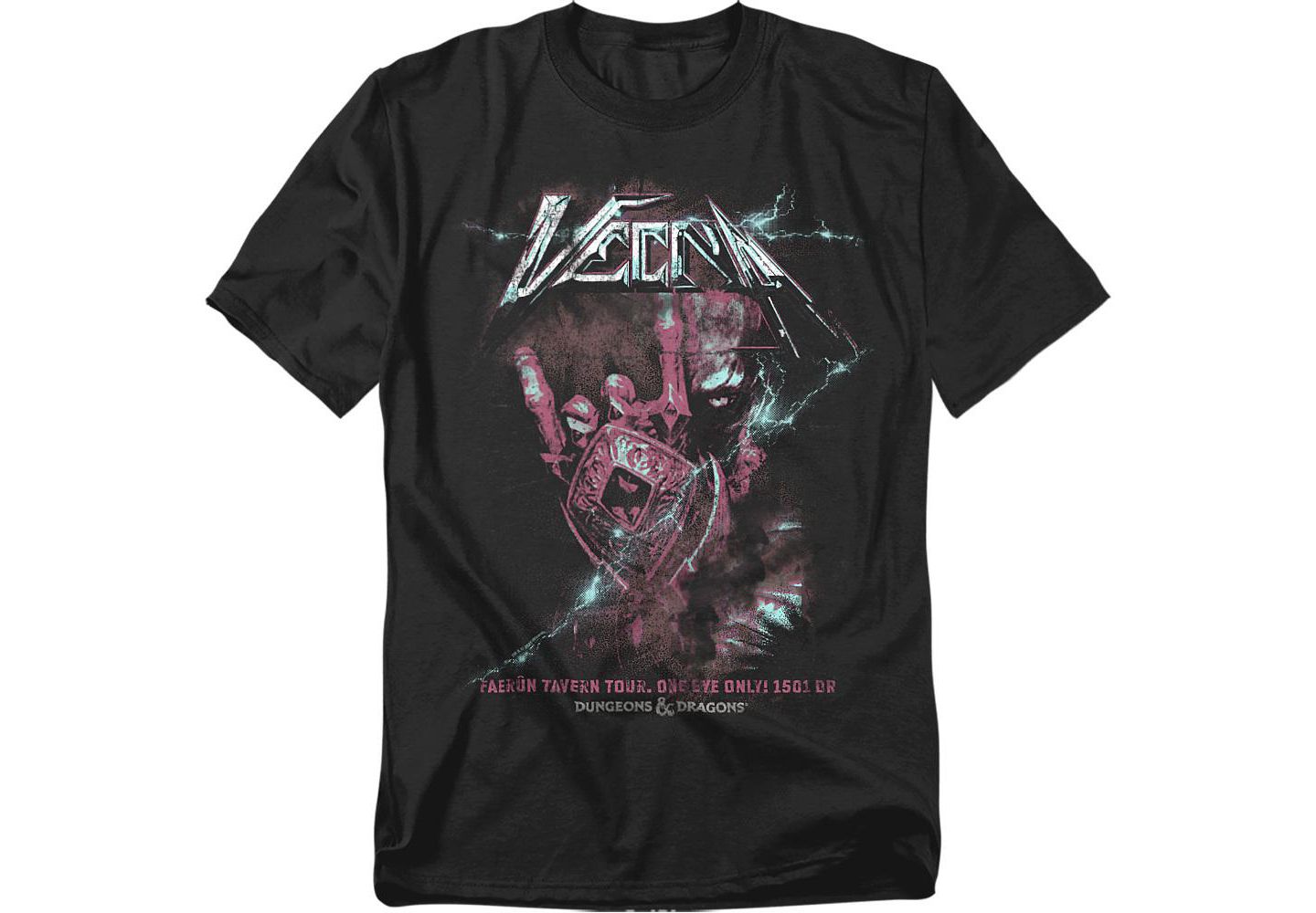 Мужская футболка D&D Vecna Lightning Rock Band, цвет: Чёрный — фото 1