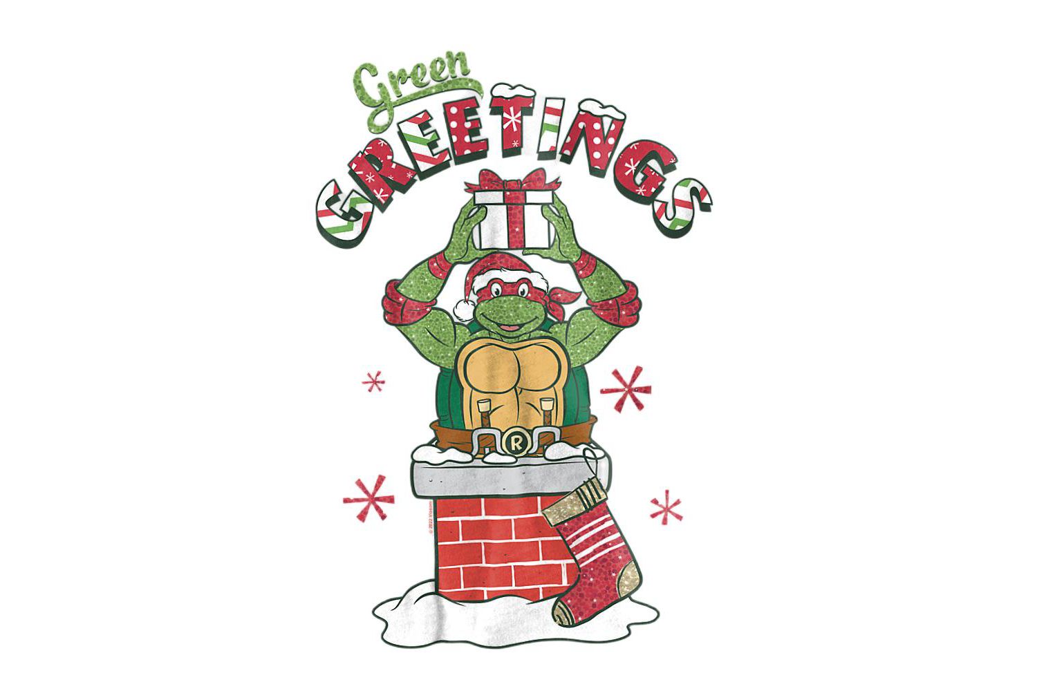 Men's Greetings Christmas Scene T-Shirt