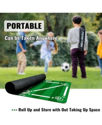 Soccer Training Mat with Adjustable Trainer – Non-Slip Soccer Equipment for Kids & Youth to Boost Speed, Strength & Coordination