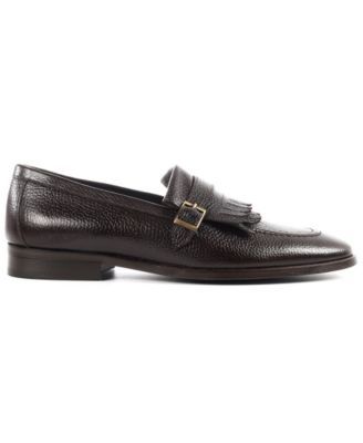 Men's Tortoise Monk Strap Slip-On Dress Loafers
