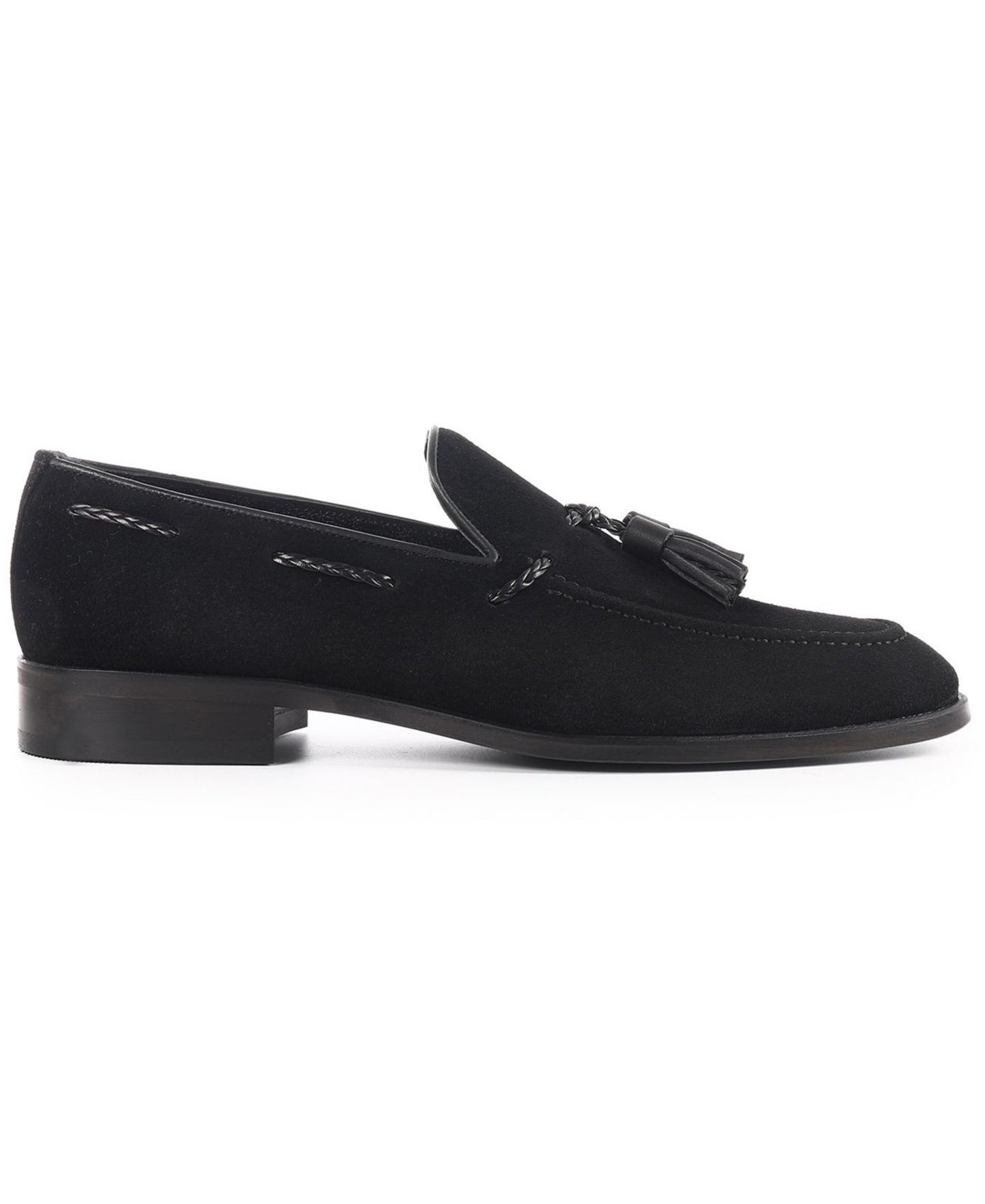 Мужские туфли VELLAPAIS Virginia Tassel Slip-On, цвет: Чёрный — фото 2