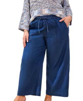 Plus Size Inclusive Audrey Jogger Wide-Crop Denim Jeans