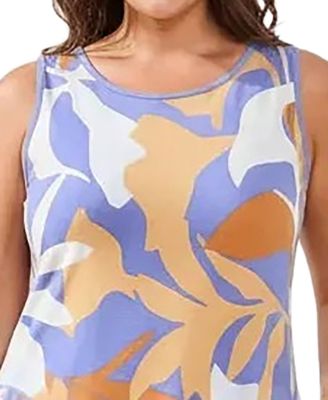 Plus Size Printed Reversible A-Line Dress with Pockets