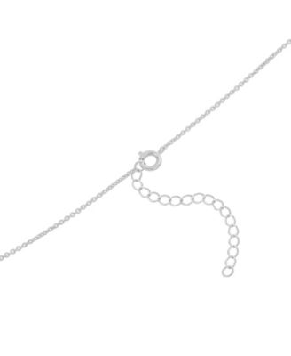 Sterling Silver Plated Bow Initial Necklaces 