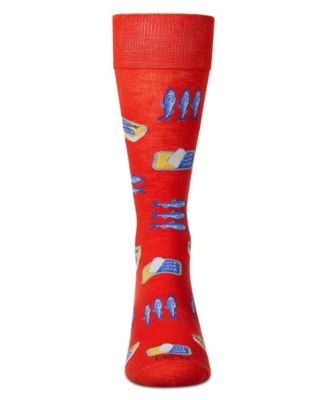 Men's Sardines Print Novelty Crew Socks