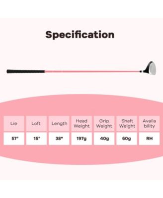 38" Junior #3 Fairway Wood, 165CC, Fiberglass Shaft, Ages 11-14