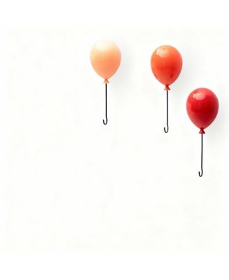 Cute Balloon-Shaped Key Holders, 3-Pack with 3 Installation Options