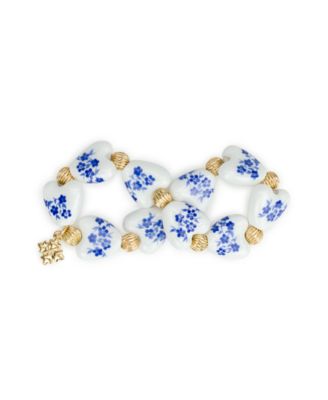 Gold-Tone Plated Heart Stretch Bracelet