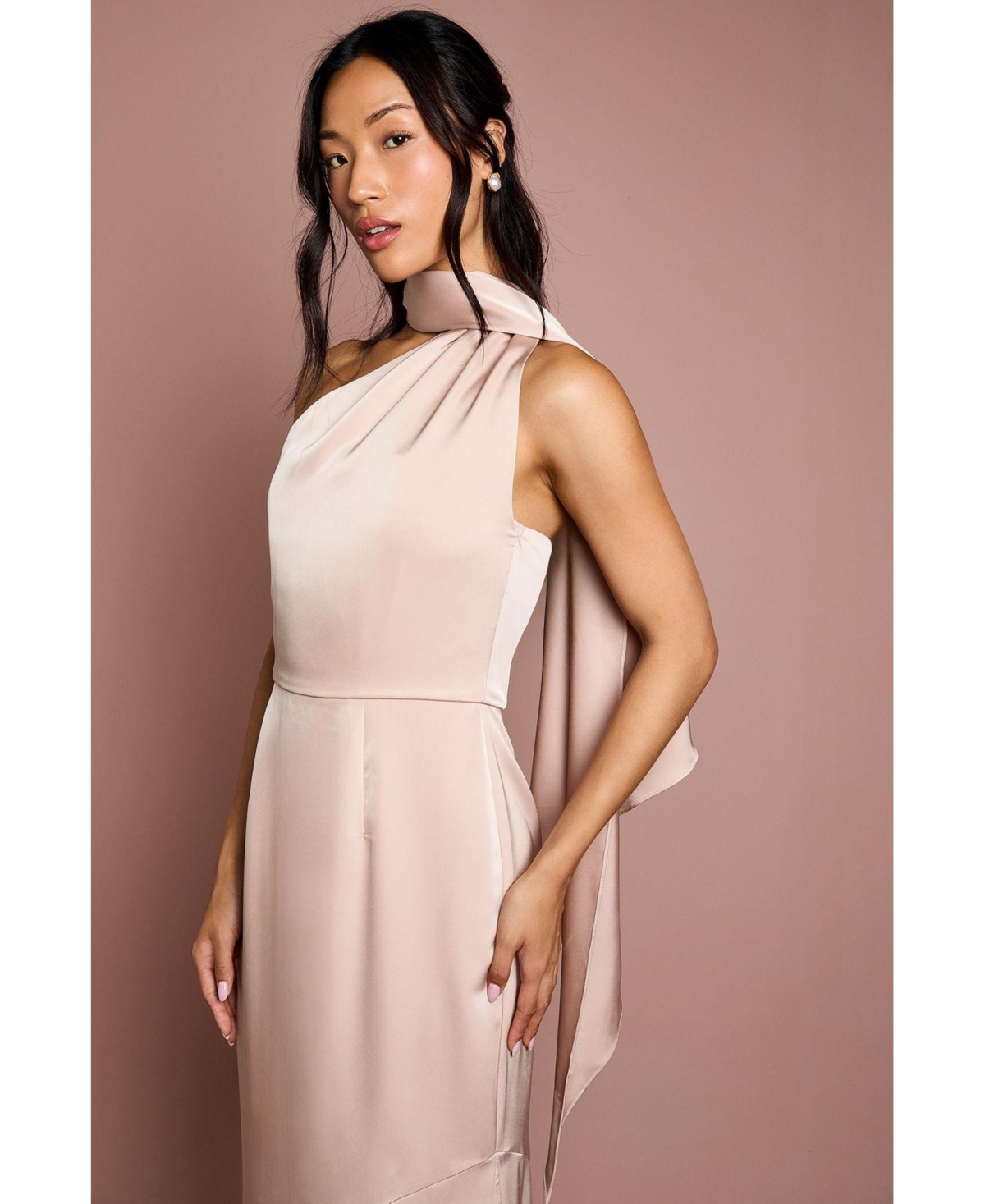 Coast Women's Satin One Shoulder Maxi Dress