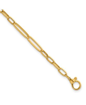 Solid 18k Yellow Gold Italian 8 Inch 5.9mm Sizes Paperclip Links Bracelet