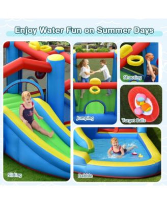 Inflatable Kids Water Slide Bounce Castle with 480W Blower Included