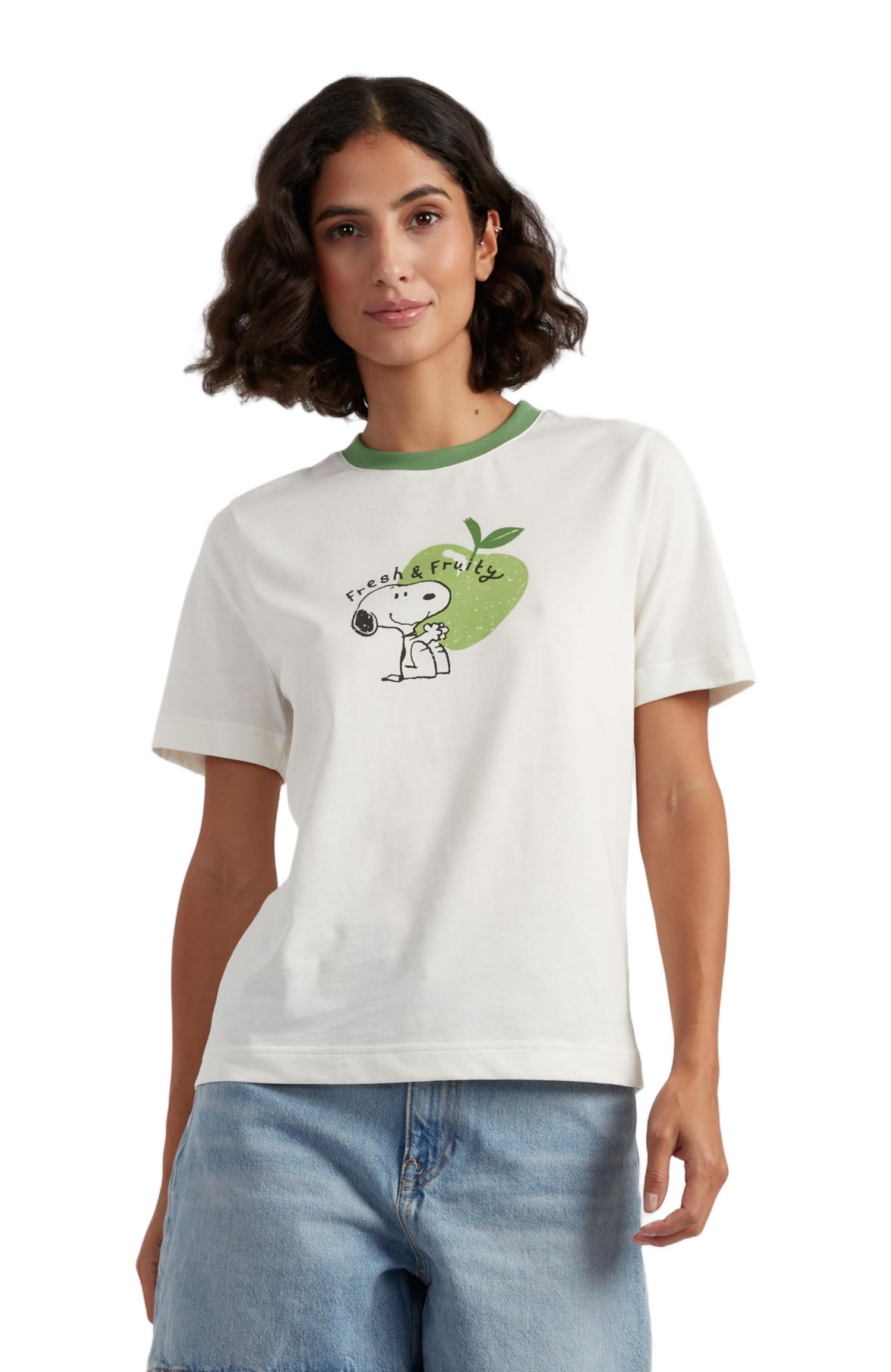 Women's Chinti and Parker Snoopy Apple T-Shirt