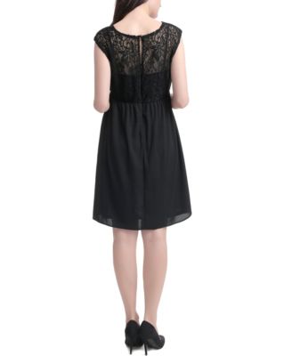 Maternity kimi + kai Adell Lace Trim Skater Dress