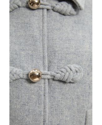 Women's Sculpted Midi Knot-Front Occasion Coat