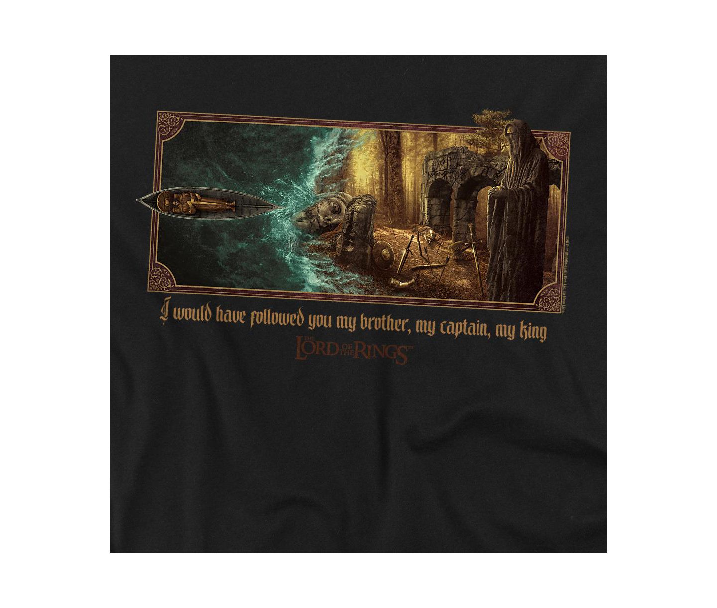 Мужская футболка Lord Of The Rings Big & Tall Epic Journey Boromir My King, цвет: Чёрный — фото 2